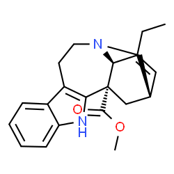 ChemSpider 2D Image | Methyl 3,4-didehydroibogamine-18-carboxylate | C21H24N2O2