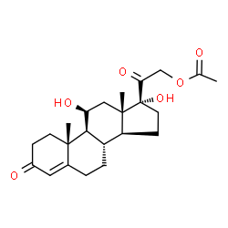 ChemSpider 2D Image | Hydrocortisone acetate | C23H32O6
