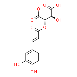 ChemSpider 2D Image | (2S,3S)-2-{[(2E)-3-(3,4-Dihydroxyphenyl)-2-propenoyl]oxy}-3-hydroxysuccinic acid | C13H12O9