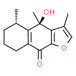 ChemSpider 2D Image | (4R,5S)-4-Hydroxy-3,4,5-trimethyl-5,6,7,8-tetrahydronaphtho[2,3-b]furan-9(4H)-one | C15H18O3