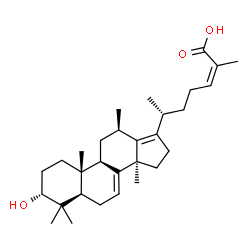 ChemSpider 2D Image | (3alpha,5alpha,12beta,24Z)-3-Hydroxy-4,4,12,14-tetramethyl-18-norcholesta-7,13(17),24-trien-26-oic acid | C30H46O3