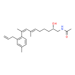 ChemSpider 2D Image | N-[(2S,6E,8Z)-9-(2-Allyl-4-methylphenyl)-2-hydroxy-7-methyl-6,8-decadien-1-yl]acetamide | C23H33NO2