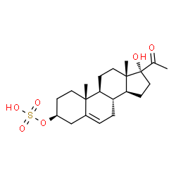 ChemSpider 2D Image | 17-Hydroxypregnenolone 3-sulfate | C21H32O6S