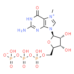 ChemSpider 2D Image | 7-methyl-GTP | C11H18N5O14P3