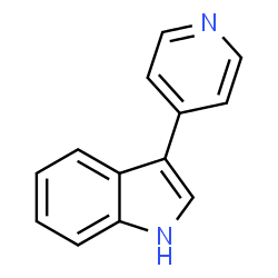 ChemSpider 2D Image | 3-(4-pyridyl)indole | C13H10N2