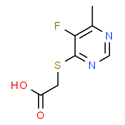 ChemSpider 2D Image | [(5-Fluoro-6-methyl-4-pyrimidinyl)sulfanyl]acetic acid | C7H7FN2O2S