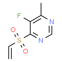 ChemSpider 2D Image | 5-Fluoro-4-methyl-6-(vinylsulfonyl)pyrimidine | C7H7FN2O2S