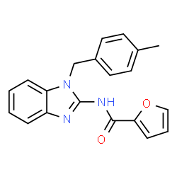 ChemSpider 2D Image | N-[1-(4-Methylbenzyl)-1H-benzimidazol-2-yl]-2-furamide | C20H17N3O2