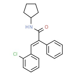 ChemSpider 2D Image | (2E)-3-(2-Chlorophenyl)-N-cyclopentyl-2-phenylacrylamide | C20H20ClNO