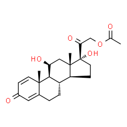 ChemSpider 2D Image | Prednisolone acetate | C23H30O6