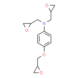 ChemSpider 2D Image | 4-(2-Oxiranylmethoxy)-N,N-bis(2-oxiranylmethyl)aniline | C15H19NO4