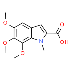 ChemSpider 2D Image | 5,6,7-trimethoxy-1-methyl-2-indolecarboxylic acid | C13H15NO5