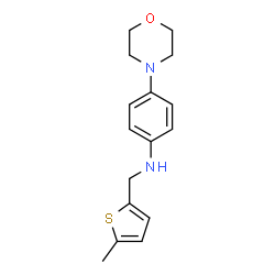 ChemSpider 2D Image | N-[(5-Methyl-2-thienyl)methyl]-4-(4-morpholinyl)aniline | C16H20N2OS