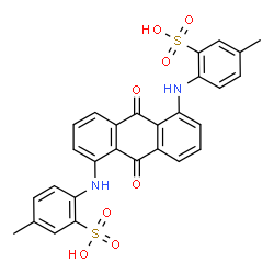 ChemSpider 2D Image | 2,2'-[(9,10-Dioxo-9,10-dihydroanthracene-1,5-diyl)diimino]bis(5-methylbenzenesulfonic acid) | C28H22N2O8S2