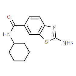 ChemSpider 2D Image | 2-Amino-N-cyclohexyl-1,3-benzothiazole-6-carboxamide | C14H17N3OS