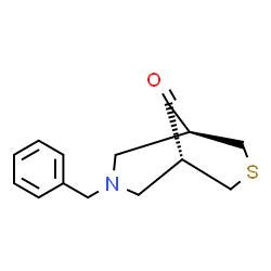 ChemSpider 2D Image | (1R,5S)-7-Benzyl-3-thia-7-azabicyclo[3.3.1]nonan-9-one | C14H17NOS