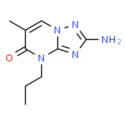 ChemSpider 2D Image | 2-Amino-6-methyl-4-propyl[1,2,4]triazolo[1,5-a]pyrimidin-5(4H)-one | C9H13N5O