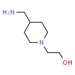ChemSpider 2D Image | 4-(Aminomethyl)-1-piperidineethanol | C8H18N2O