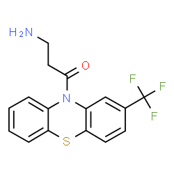 ChemSpider 2D Image | 10-(beta-Aminopropionyl)-2-trifluoromethylphenothiazine | C16H13F3N2OS