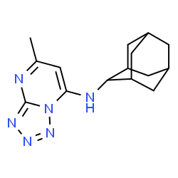 ChemSpider 2D Image | N-(Adamantan-2-yl)-5-methyltetrazolo[1,5-a]pyrimidin-7-amine | C15H20N6