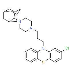 ChemSpider 2D Image | 2-Chloro-10-(3-(4-adamant-2-ylpiperazinyl)propyl)phenothiazine | C29H36ClN3S