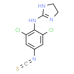 ChemSpider 2D Image | N-(2,6-Dichloro-4-isothiocyanatophenyl)-4,5-dihydro-1H-imidazol-2-amine | C10H8Cl2N4S