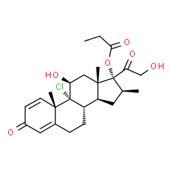 ChemSpider 2D Image | beclomethasone monopropionate | C25H33ClO6
