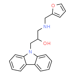 ChemSpider 2D Image | 1-(9H-Carbazol-9-yl)-3-[(2-furylmethyl)amino]-2-propanol | C20H20N2O2