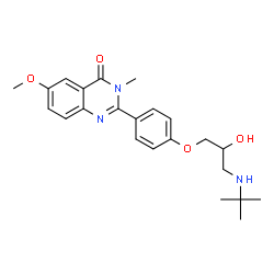 ChemSpider 2D Image | 2-(4-(3-(tert-Butylamino)-2-hydroxypropoxy)phenyl)-3-methyl-6-methoxy-4(3H)-quinazolinone | C23H29N3O4