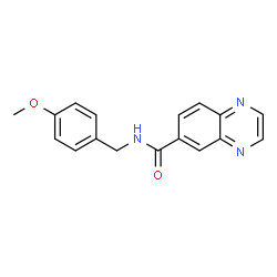 ChemSpider 2D Image | N-(4-Methoxybenzyl)-6-quinoxalinecarboxamide | C17H15N3O2
