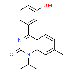 ChemSpider 2D Image | 4-(3-Hydroxyphenyl)-1-isopropyl-7-methyl-2(1H)-quinazolinone | C18H18N2O2