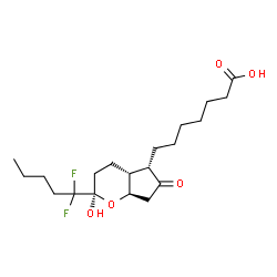 ChemSpider 2D Image | (8beta,11alpha,15R)-16,16-Difluoro-15-hydroxy-9-oxo-11,15-epoxyprostan-1-oic acid | C20H32F2O5