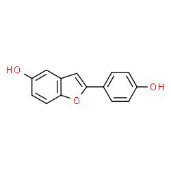 ChemSpider 2D Image | 2-(4-HYDROXY-PHENYL)BENZOFURAN-5-OL | C14H10O3