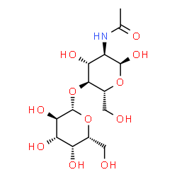 ChemSpider 2D Image | 2-Acetamido-2-deoxy-4-O-beta-D-galactopyranosyl-alpha-D-glucopyranose | C14H25NO11