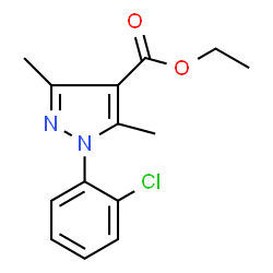 ChemSpider 2D Image | Ethyl 1-(2-chlorophenyl)-3,5-dimethyl-1H-pyrazole-4-carboxylate | C14H15ClN2O2