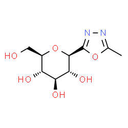 ChemSpider 2D Image | 2-(beta-D-glucosyl)-5-methyl-1,3,4-oxadiazole | C9H14N2O6
