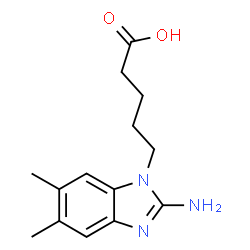 ChemSpider 2D Image | 2-amino-5,6-dimethylbenzimidazole-1-pentanoic acid | C14H19N3O2