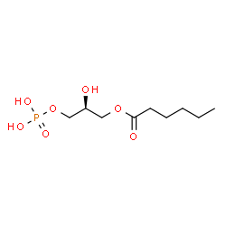ChemSpider 2D Image | (2S)-2-Hydroxy-3-(phosphonooxy)propyl hexanoate | C9H19O7P