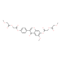 ChemSpider 2D Image | 2-(4-{6-Methoxy-7-[2-(2-methoxyacetoxy)acetoxy]-4-oxo-4H-chromen-3-yl}phenoxy)-2-oxoethyl methoxyacetate | C26H24O13