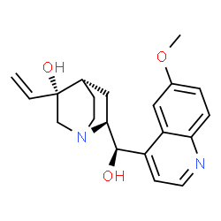 ChemSpider 2D Image | (3alpha,8alpha,9R)-6'-Methoxycinchonan-3,9-diol | C20H24N2O3