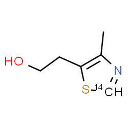 ChemSpider 2D Image | 2-[4-Methyl(2-~14~C)-1,3-thiazol-5-yl]ethanol | C514CH9NOS