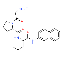 ChemSpider 2D Image | 1-(Ammonioacetyl)-L-prolyl-N-2-naphthyl-L-leucinamide | C23H31N4O3
