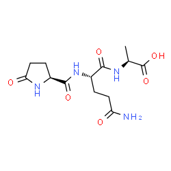 ChemSpider 2D Image | 5-Oxo-L-prolyl-L-glutaminyl-L-alanine | C13H20N4O6