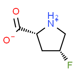 ChemSpider 2D Image | (2R,4R)-4-Fluoro-2-pyrrolidiniumcarboxylate | C5H8FNO2