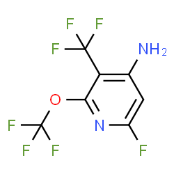 ChemSpider 2D Image | 6-Fluoro-2-(trifluoromethoxy)-3-(trifluoromethyl)-4-pyridinamine | C7H3F7N2O