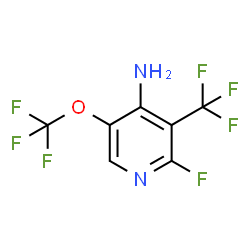 ChemSpider 2D Image | 2-Fluoro-5-(trifluoromethoxy)-3-(trifluoromethyl)-4-pyridinamine | C7H3F7N2O