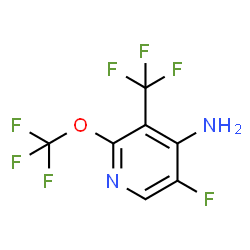 ChemSpider 2D Image | 5-Fluoro-2-(trifluoromethoxy)-3-(trifluoromethyl)-4-pyridinamine | C7H3F7N2O