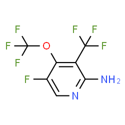 ChemSpider 2D Image | 5-Fluoro-4-(trifluoromethoxy)-3-(trifluoromethyl)-2-pyridinamine | C7H3F7N2O