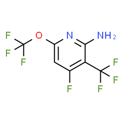 ChemSpider 2D Image | 4-Fluoro-6-(trifluoromethoxy)-3-(trifluoromethyl)-2-pyridinamine | C7H3F7N2O