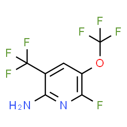 ChemSpider 2D Image | 6-Fluoro-5-(trifluoromethoxy)-3-(trifluoromethyl)-2-pyridinamine | C7H3F7N2O